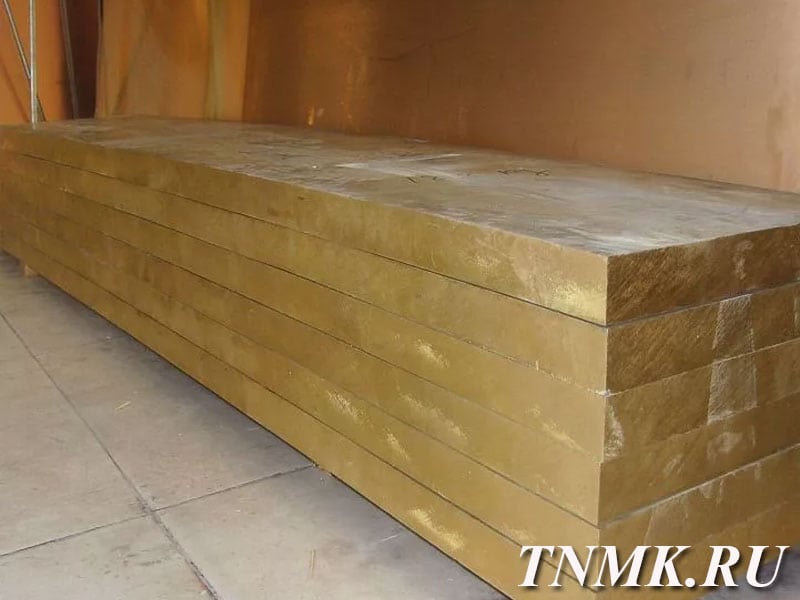 Плита латунная 38х600х1500мм Л90 ГОСТ 2208-2007 купить в Чите